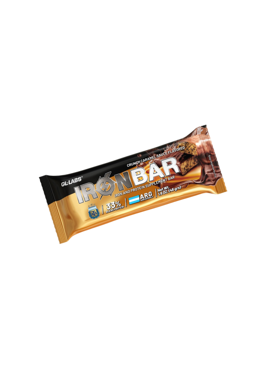 IRON BAR - Suplemento en barra Gentech Proteína sabor Dulce de Leche x 46g - Movediza Fitness