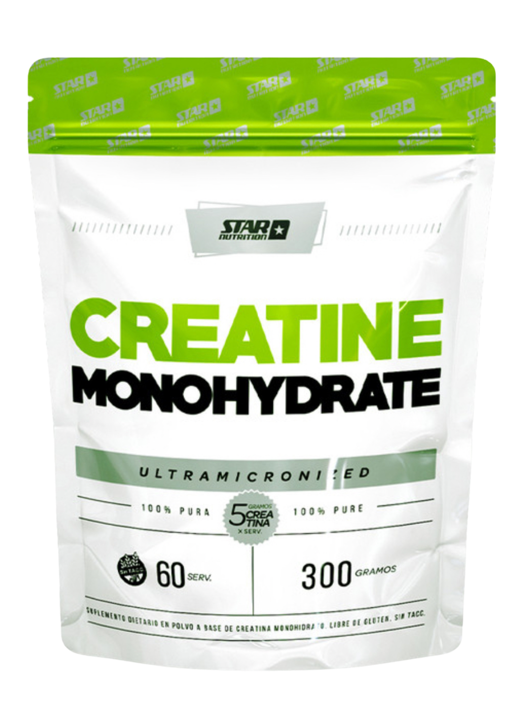 Star Nutrition - Creatina Monohidratada - 300 Gr - Doypack Sabor Sin sabor - Movediza Fitness