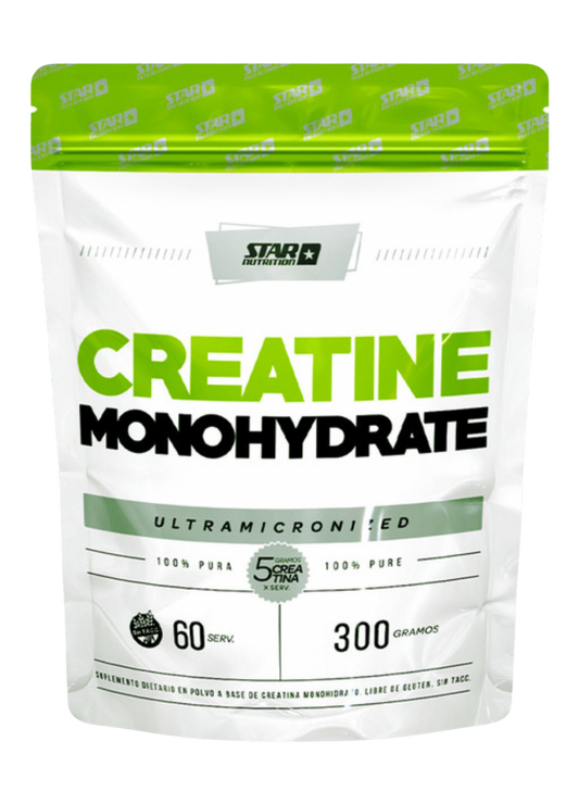 Star Nutrition - Creatina Monohidratada - 300 Gr - Doypack Sabor Sin sabor - Movediza Fitness