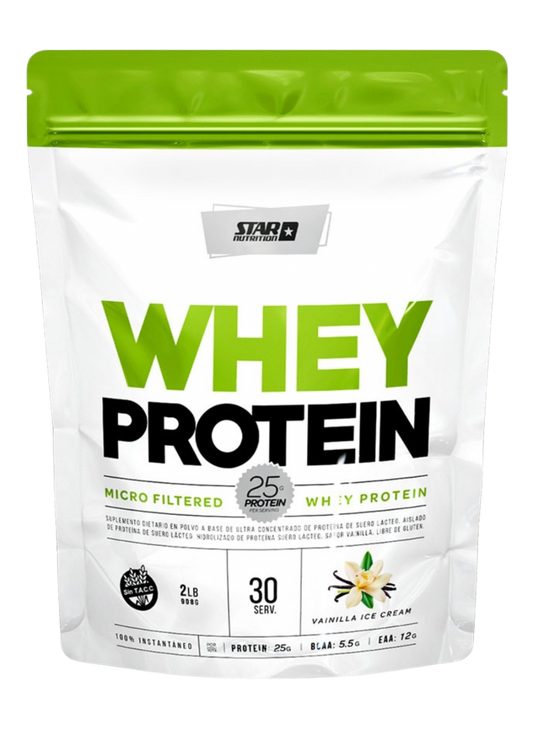 Star Nutrition - Whey Protein - 2 Lb - Sabor Vanilla ice cream Doypack En Polvo - Movediza Fitness